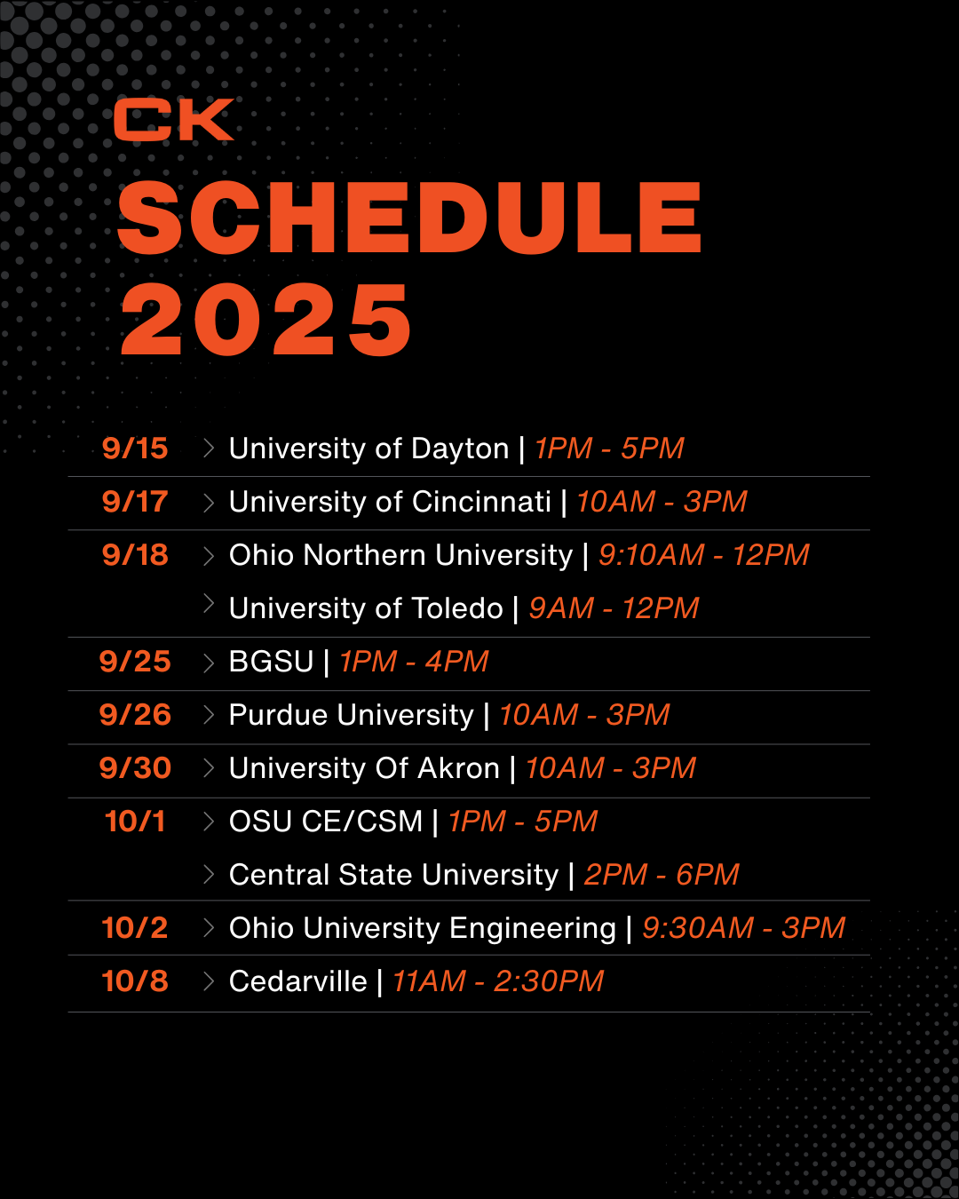Check out our 2025 Fall Career Fair Schedule