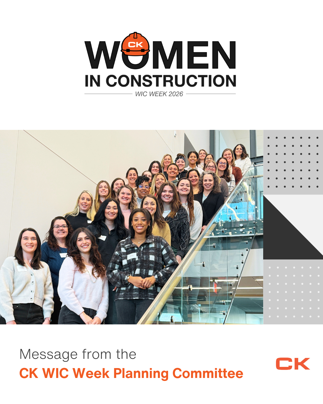 Women in Construction Week – Message from the CK WIC Week Planning Committee
